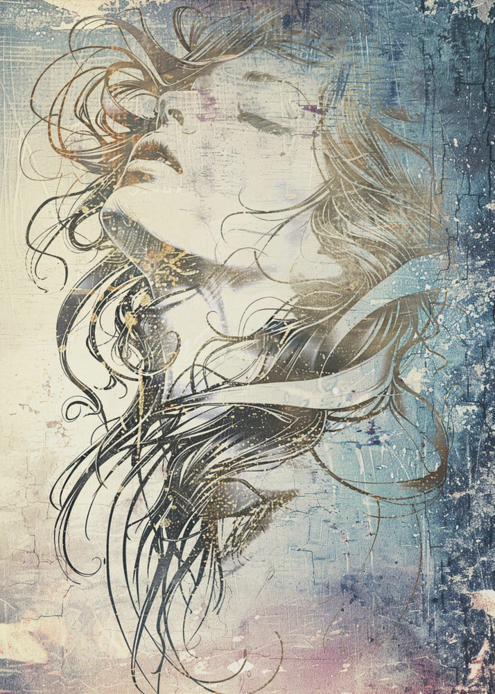 Poster - Woman Portrait Abstract Art Illustration Wallart 53