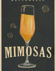 Plakat - Bottomless Mimosas Art Deco Cocktail Bar Art