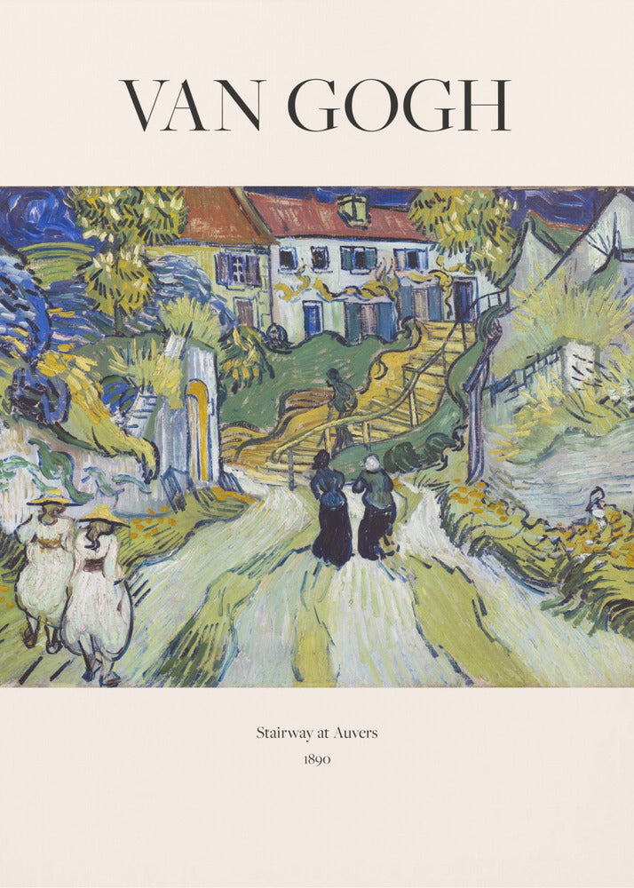 Plakat - Stairway At Auvers (1890) Van Gogh - Admen.dk
