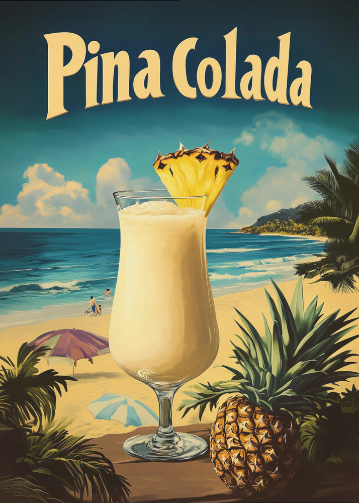 Poster - Pina Colada Vintage