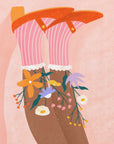 Plakat - Floral Socks